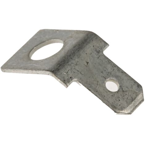 Rs Pro – Cosse électrique faston mâle non-isolée 4.75 x 0.5 mm – Raccordement goujon – Laiton plaqué étain pour circuits imprimés (1/2)