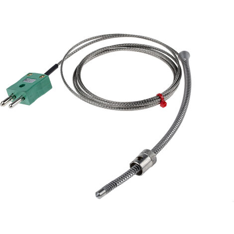 Thermocouple type K Ø 6mm, L 2m, +350°C max à Fiche mâle standard ( Prix pour 1 ) (1/2)