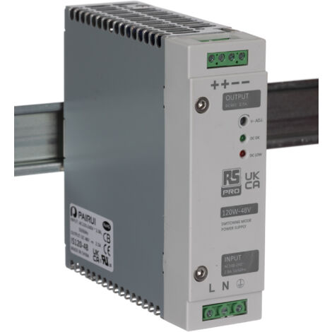 Alimentation pour rail DIN RS PRO, 48V c.c. 2.5A, 230V c.a., 120W ( Prix pour 1 )
