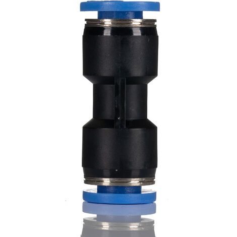 Adaptateur tube à tube droit RS PRO vers Enfichable, 8 mm Enfichable 6 mm ( Prix pour Sachet de 10 ) (1/3)