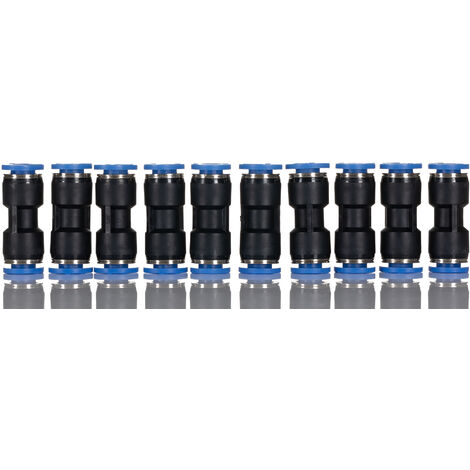 Adaptateur tube à tube droit RS PRO vers Enfichable 10 mm Enfichable, 8 mm ( Prix pour Sachet de 10 ) (1/3)