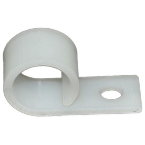 Clip serre-câbles à visser, Ø max 12.7mm en Nylon ( Prix pour Sachet de 100 )