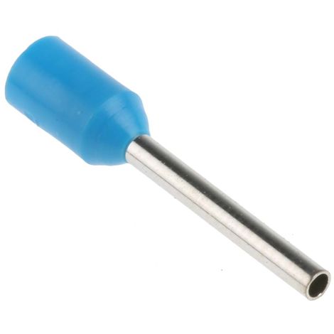 Embout à sertir RS PRO, 0.75mm², Bleu, longueur 8mm