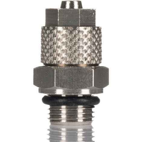 Adaptateur droit fileté hydraulique RS PRO vers Enfichable 6 mm G 1/8 Mâle ( Prix pour Paquet de 5 ) (1/3)