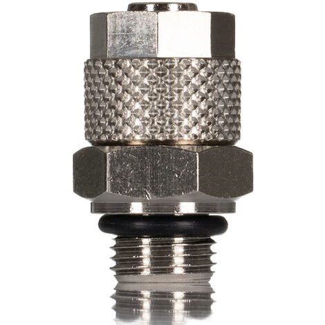 Adaptateur droit fileté hydraulique RS PRO vers Enfichable, 8 mm G 1/8 Mâle ( Prix pour Paquet de 5 ) (1/3)