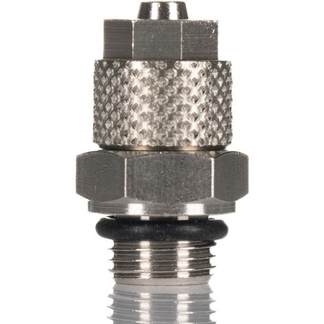 Adaptateur droit fileté hydraulique RS PRO vers Enfichable 6 mm G 1/4 Mâle ( Prix pour Paquet de 5 ) (1/3)
