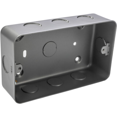 Boîtier 2 postes RS PRO blindé, BS, montage En saillie, IP20 ( Prix pour 1 ) (1/2)