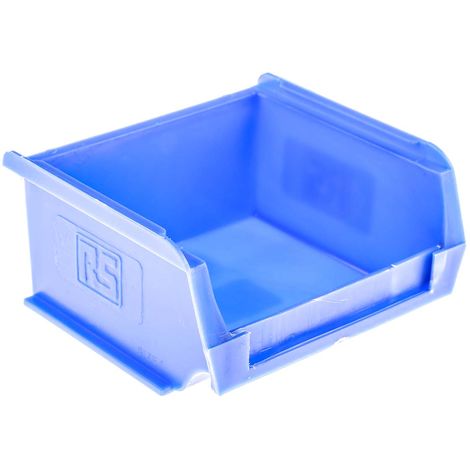 Coffre de rangement en plastique Bleu robuste 95 L caisse à
