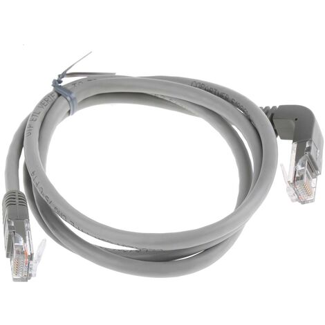 Câble Ethernet cat 5e Avec connecteur gaine PVC Gris / , U/UTP, 2m