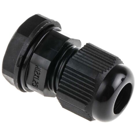 Presse-étoupe M12 en Nylon 66 pour câble de 3mm à 6.5mm, avec contre-écrous, IP68 ( Prix pour Sachet de 100 ) (1/3)