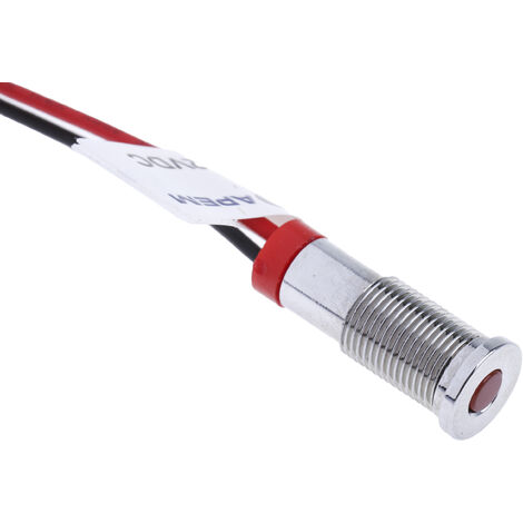 Voyant LED clignotante Rouge RS PRO, dia. 14mm, 12V cc, taille de la lampe  10 mm