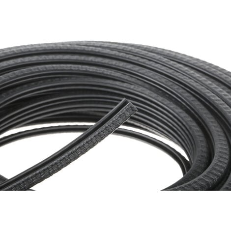 Protection de bordure RS PRO en PVC noir, 20m x 8,5 mm x 5.6mm ( Prix pour Bobine de 20 Mètres )