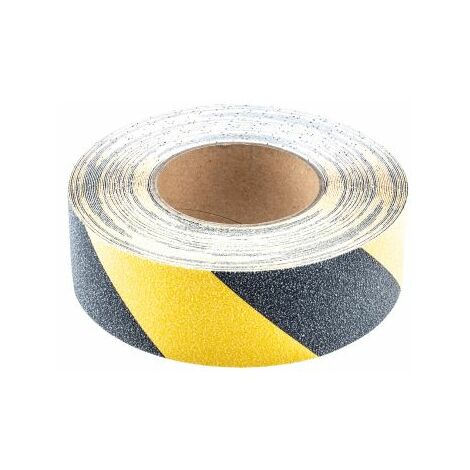 Ruban de Signalisation Noir/Jaune RS PRO, 50mm x 18.3m x 0.05mm ( Prix pour 1 ) (1/2)