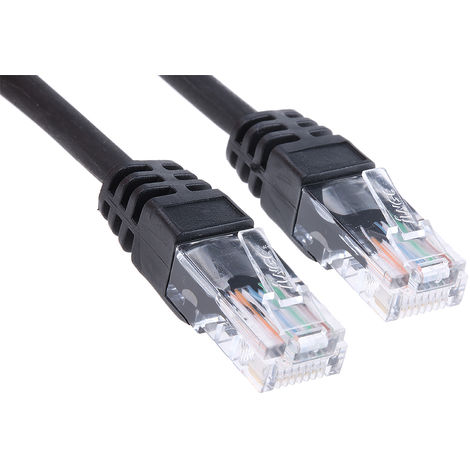 Câble Ethernet cat 5e Avec connecteur gaine LSZH Noir / , UTP, 20m ( Prix  pour 1 )