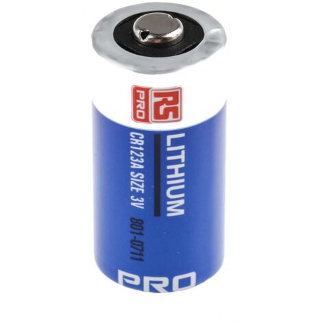 Pile CR123A, 3V, RS PRO, Lithium Manganèse Dioxyde, 1.7Ah ( Prix pour 1 )