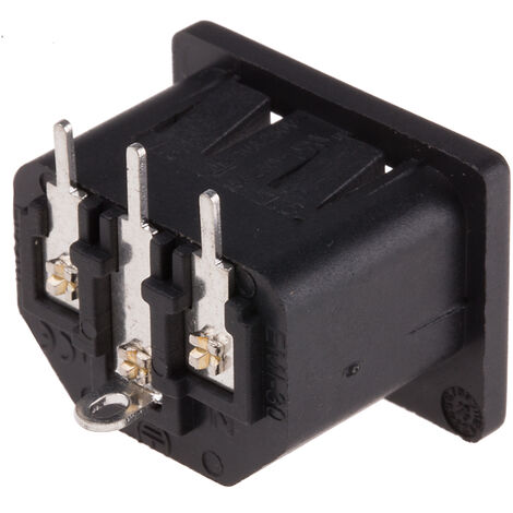 Prise connecteur mâle IEC C14 montage rapide - Connecteur/Connecteur  Secteur C14 - Eurolec