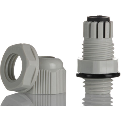 Presse-étoupe M12 en Nylon 66 pour câble de 3mm à 6.5mm, avec contre-écrous, IP68 ( Prix pour Paquet de 10 ) (1/3)
