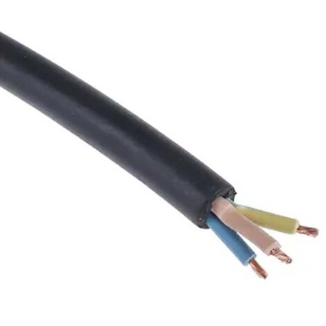 Câble d'alimentation RS PRO 4G2,5 mm², gaine CPE Noir, 100m ( Prix pour Bobine de 100 Mètres ) (1/3)