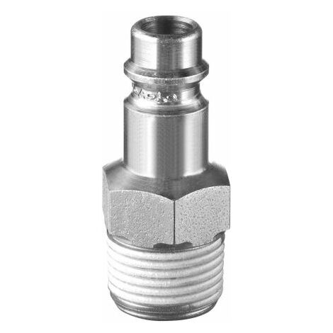 Embout pour raccords rapides pneumatiques  PREVOST, Filetage vers Mâle G 1/2 Mâle 1/2pouces Euro 7.2, Euro 7.4 en Acier ( Prix pour Sachet de 2 )