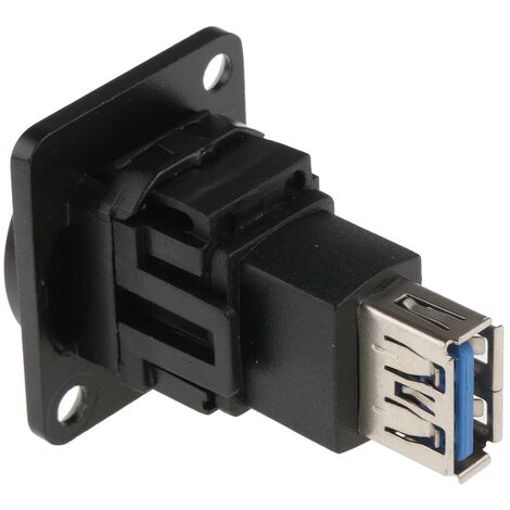 Connecteur USB 3.0 A to A Femelle RS PRO ports, Montage panneau, Droit (  Prix pour 1 )