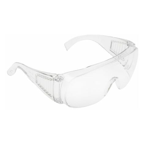 3M – Lunettes de protection incolores en polycarbonate – Norme EN166 – Protection latérale moulée – Surlunettes pour port sur lunettes