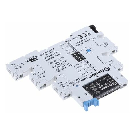 Relais temporisé Finder 38 Series, 24V c.a. / V c.c., Rail DIN, 1 contact ( Prix pour 1 ) (1/4)