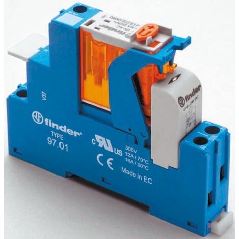 Finder 4C.01.9.012.0050 Relaismodule  Modulair  Nominale Spanning: 12 V Dc Schakelstroom Max 16 A 1x Wisselcontact 1 503209