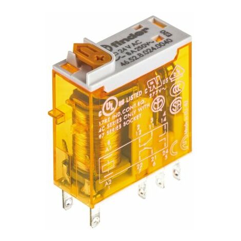 Relais de puissance Finder 46 Series, 2 RT, bobine 24V c.a. Enfichable 1.2W ( Prix pour 1 )