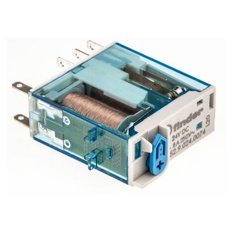 Relais de puissance Finder 46 Series, 2 RT, bobine 24V c.c. Enfichable 500mW ( Prix pour 1 )