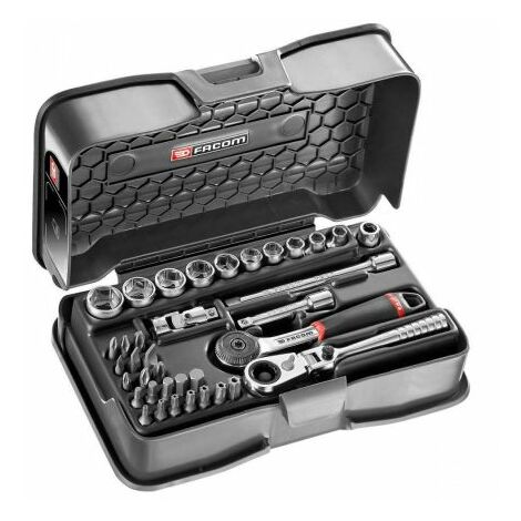Coffret douilles 1/4' 6 Pans métriques FACOM 37 pièces - R.161-6P6HXPB