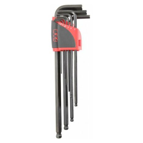Râtelier 9 clés males extra-longues 6 pans a tête sphérique 1,5 a 10 mm SAM - 67AR9AL (1/3)