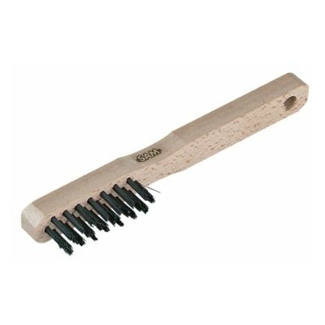 Brosse métallique SAM en Acier Bois 3 Rangs ( Prix pour 1 ) (1/2)