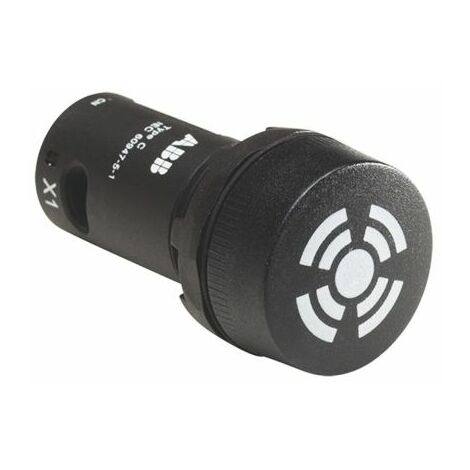 Buzzer LED ABB Rouge 24V c.a. / V c.c., Ø découpe 22mm, Montage panneau ( Prix pour 1 )