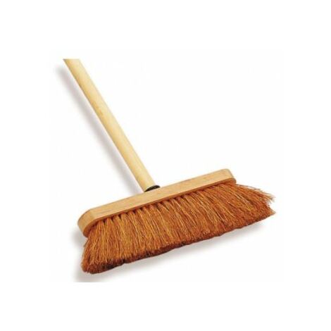 Sam Outillage – Balai coco naturel pour nettoyage – Monture 290 x 55 mm – Longueur 1,2 m – Poids léger 680 g pour surfaces variées (1/2)