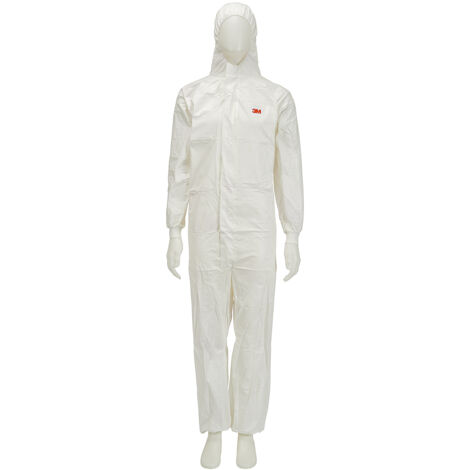 Combinaison de protection à capuche 3M 4545, L Homme en Polyéthylène Blanc ( Prix pour 1 )