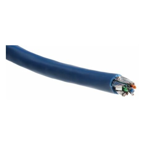 Câble Ethernet catégorie 6 U/FTP CAE Multimedia Connect, Bleu, 100m PVC Sans terminaison, IEC 60332-1 ( Prix pour Bobine de 100 Mètres )