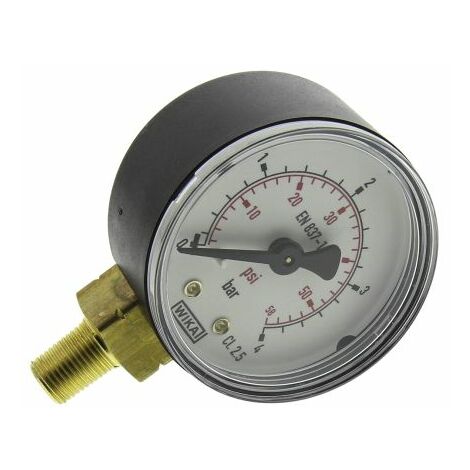 Manomètre WIKA 111.10, 0bar à 4bar, Ø cadran 50mm ( Prix pour 1 )