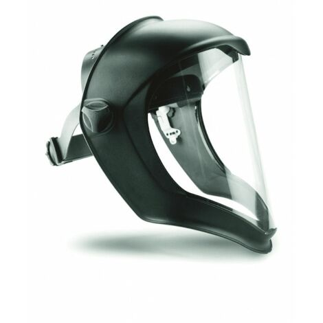 Honeywell – Visière de protection 1011933 – Écran facial panoramique noir, transparent – Résistante aux projections et produits chimiques