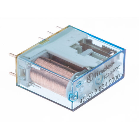 Relais de puissance Finder 40 Series, 2 RT, bobine 24V c.c. Montage sur CI 650mW ( Prix pour 1 )