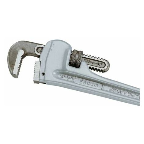 Facom – Clé à griffe Stillson 0-140 mm – Mors fixe interchangeable acier traité 55 HRc – Mâchoire mobile en acier forgé (1/5)