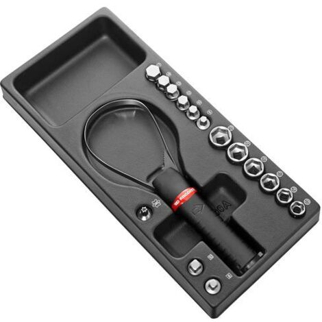 Facom – Mallette à outils automobile 16 pièces – Douilles 8-19mm – Embouts torx et XZN – Rangement pratique pour interventions mécaniques