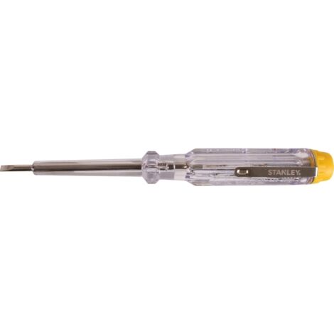 Stanley – Testeur de tension 190 mm – Indicateur de tension 65 mm – Pour courant jusqu'à 250V – Précision professionnelle