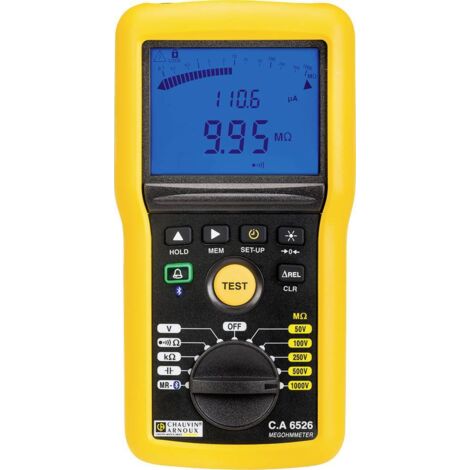Chauvin Arnoux – Testeur d'isolement et de continuité 50V – LCD numérique rétroéclairé – Tension max 1000V – Résistance d'isolation 200GO