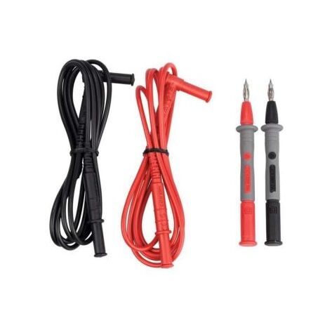 Chauvin Arnoux – Cordons de mesure standards – Ensemble de cordons de test isolés 1.5m – Compatible multimètres – Identification rouge et noir