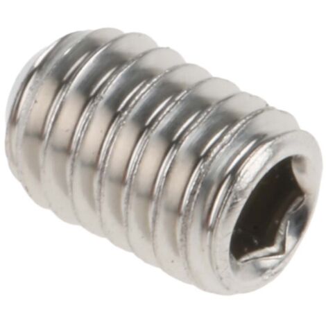 Vis sans tête, M4 x 6mm, tête Jeu de douilles hexagonales, en Acier Inoxydable Vis sans tête A4 316 ( Prix pour Sachet de 50 ) (1/2)