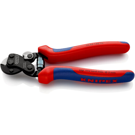 KNIPEX 95 62 160 TC Coupe-câbles pour nappes tramées avec poignées multimatières brunie 160 mm