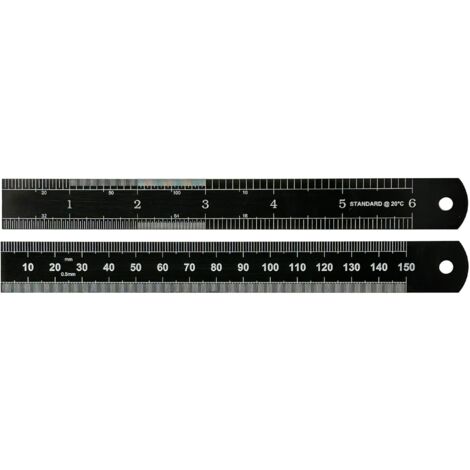 Règle 150mm RS PRO, Impérial, Métrique, en Acier ( Prix pour 1 )