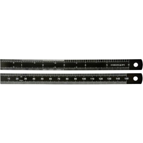 Règle 150mm RS PRO, Impérial, Métrique, en Acier ( Prix pour 1 )