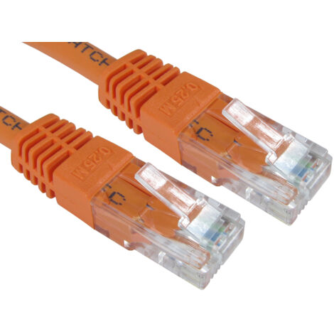 Câble Ethernet catégorie 6 UTP RS PRO, Orange, 10m PVC Avec connecteur ( Prix pour 1 )