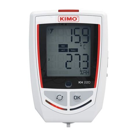 Enregistreur de données KIMO, Courant, Humidité, Lumière, Impulsion, Température, Tension, Pression d'eau, 3 voies ( Prix pour 1 )